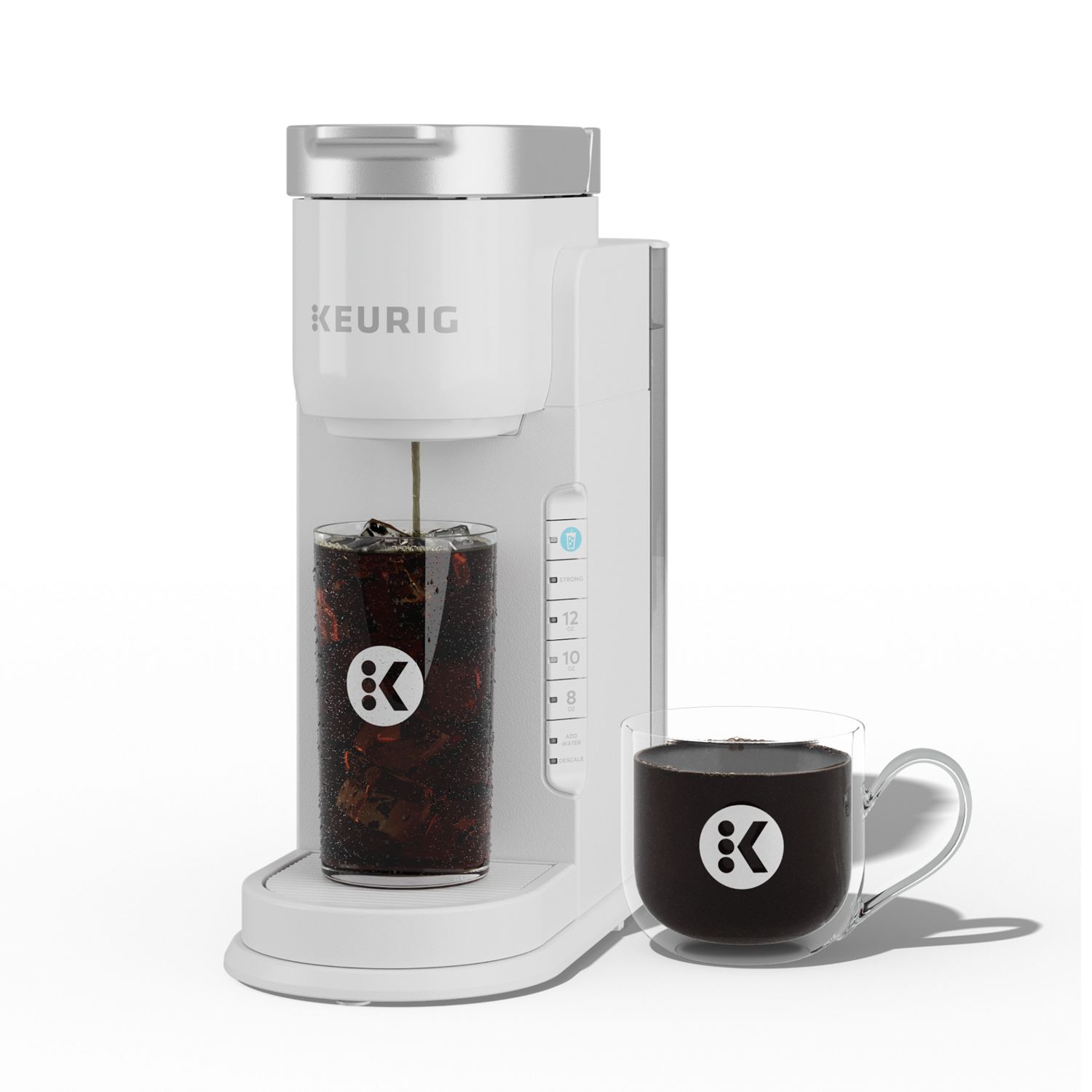 Keurig® K-Iced® Automatic Single Serve K-Cup® Pod Coffee Maker - White; Iced Coffee Maker, Makes 5 Cups 12 Oz