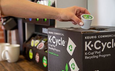 Keurig coffee-to-go pods are recyclable