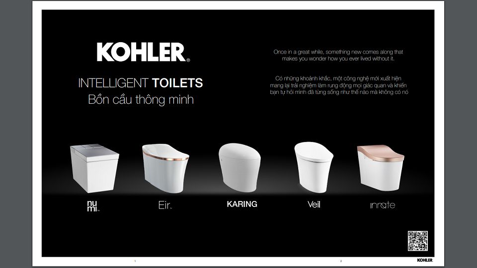 Bồn cầu thông minh KOHLER - Sự kết hợp hoàn mỹ của thiết kế và công nghệ