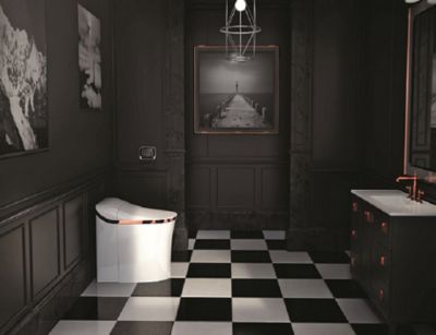thiết kế phòng tắm với tông nền màu trắng