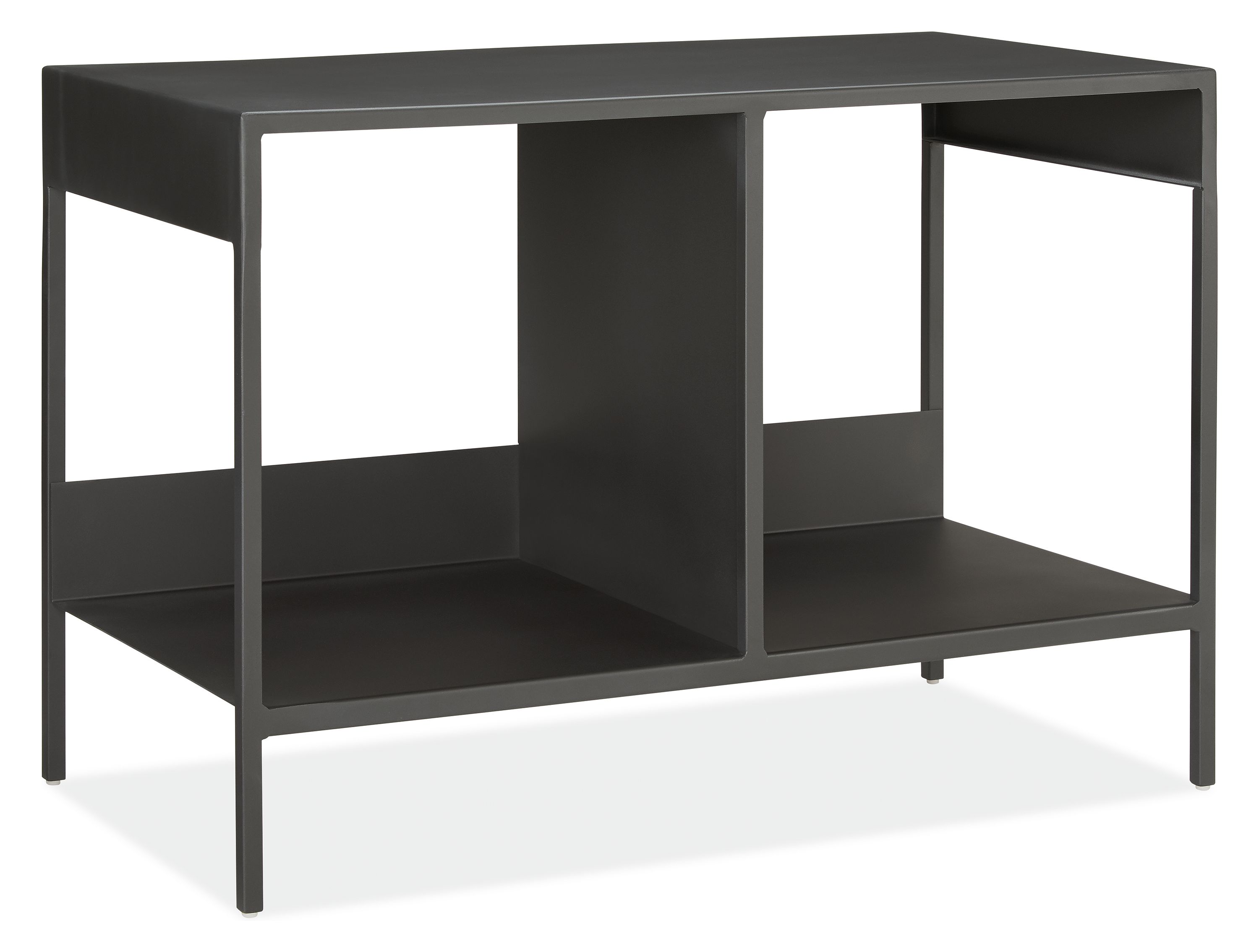 Slim Cubby Bench In Natural Steel Modern Bookcases Shelving