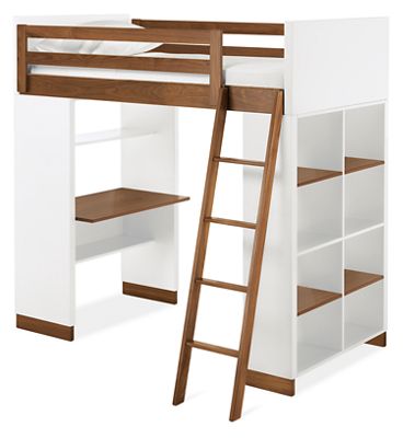 loft bed with cubby