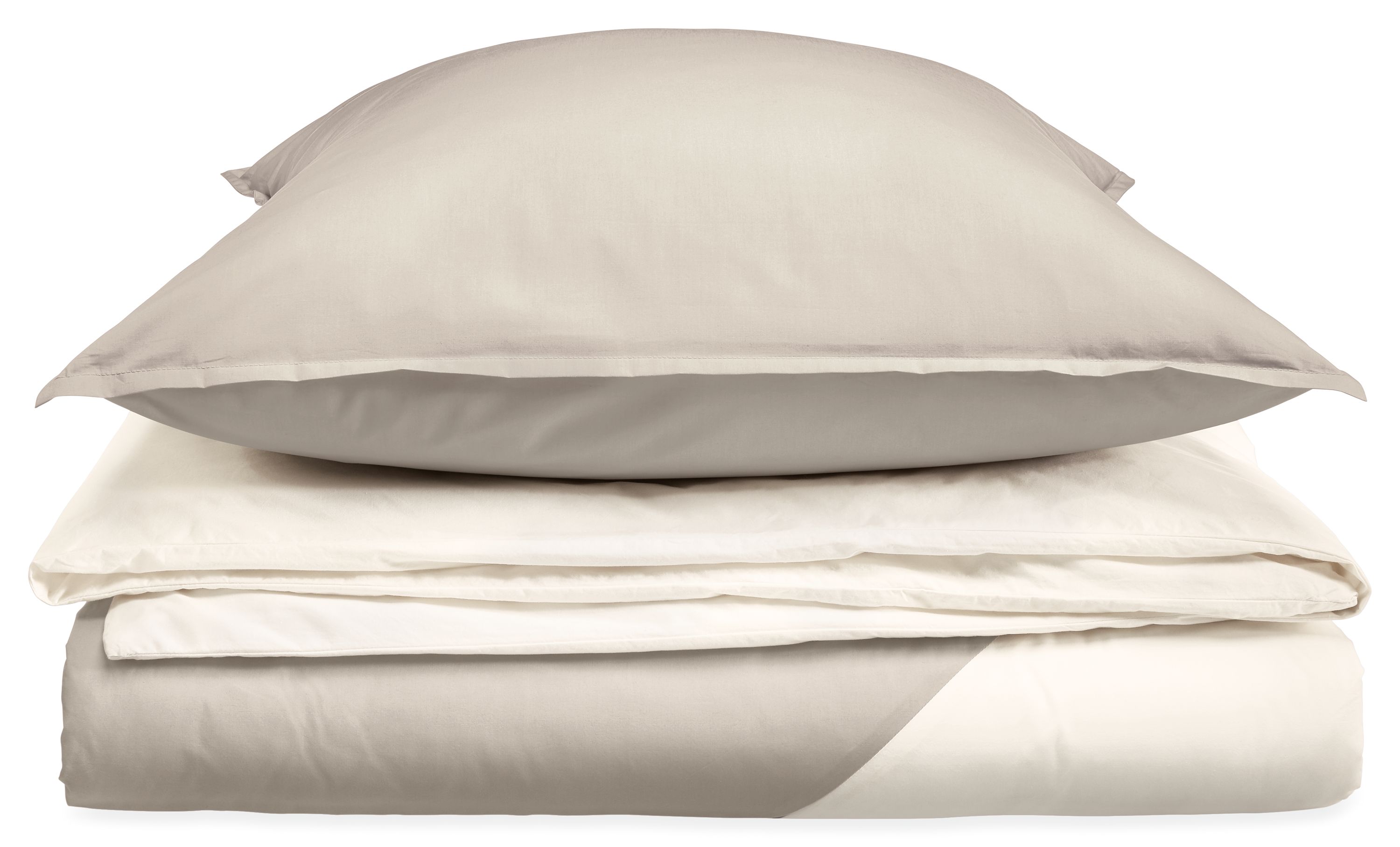 Crossway Percale King Duvet Cover In Grey White Duvet Covers