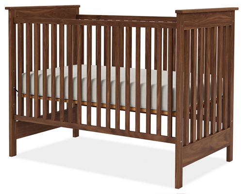 walnut crib