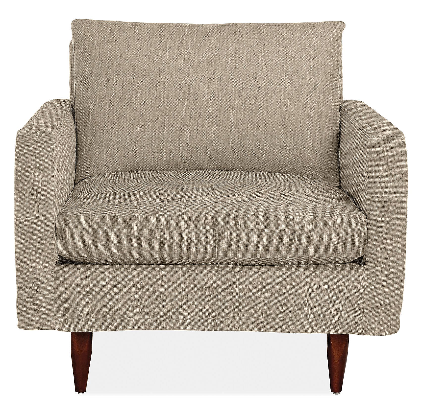 Jasper Slipcover For Chair In Danish Pebble