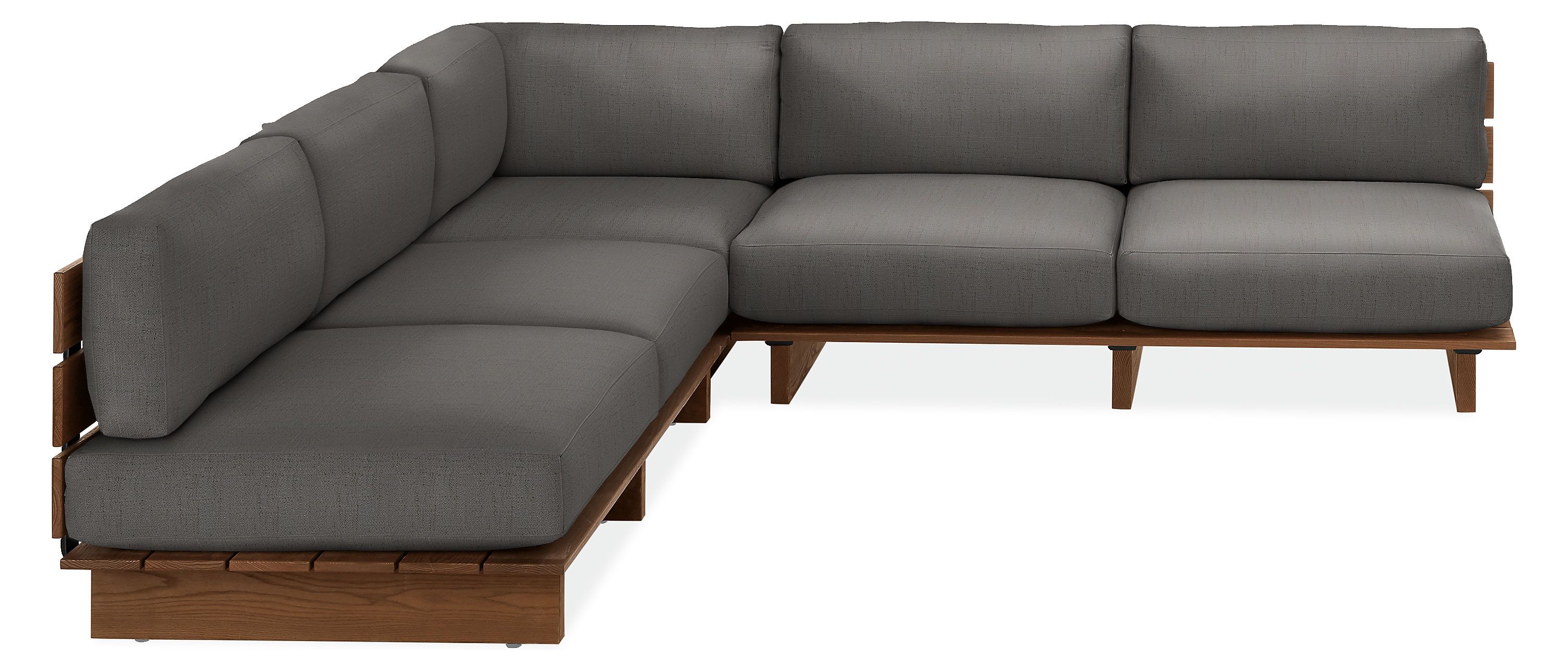 Span 109x109 3 Pc Modular Sectional In Davin Graphite W Graphite
