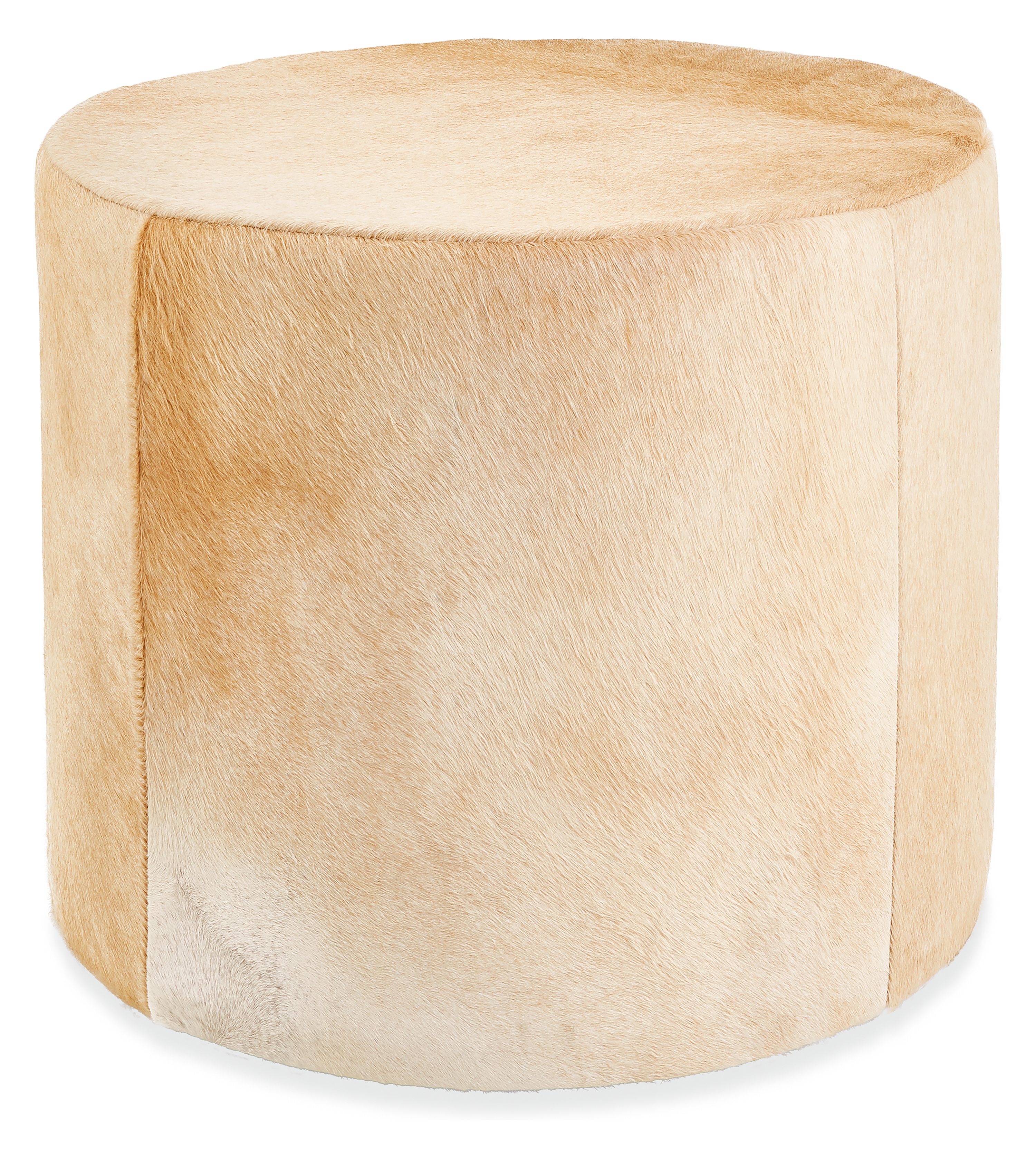 Aero Cowhide Round Ottomans