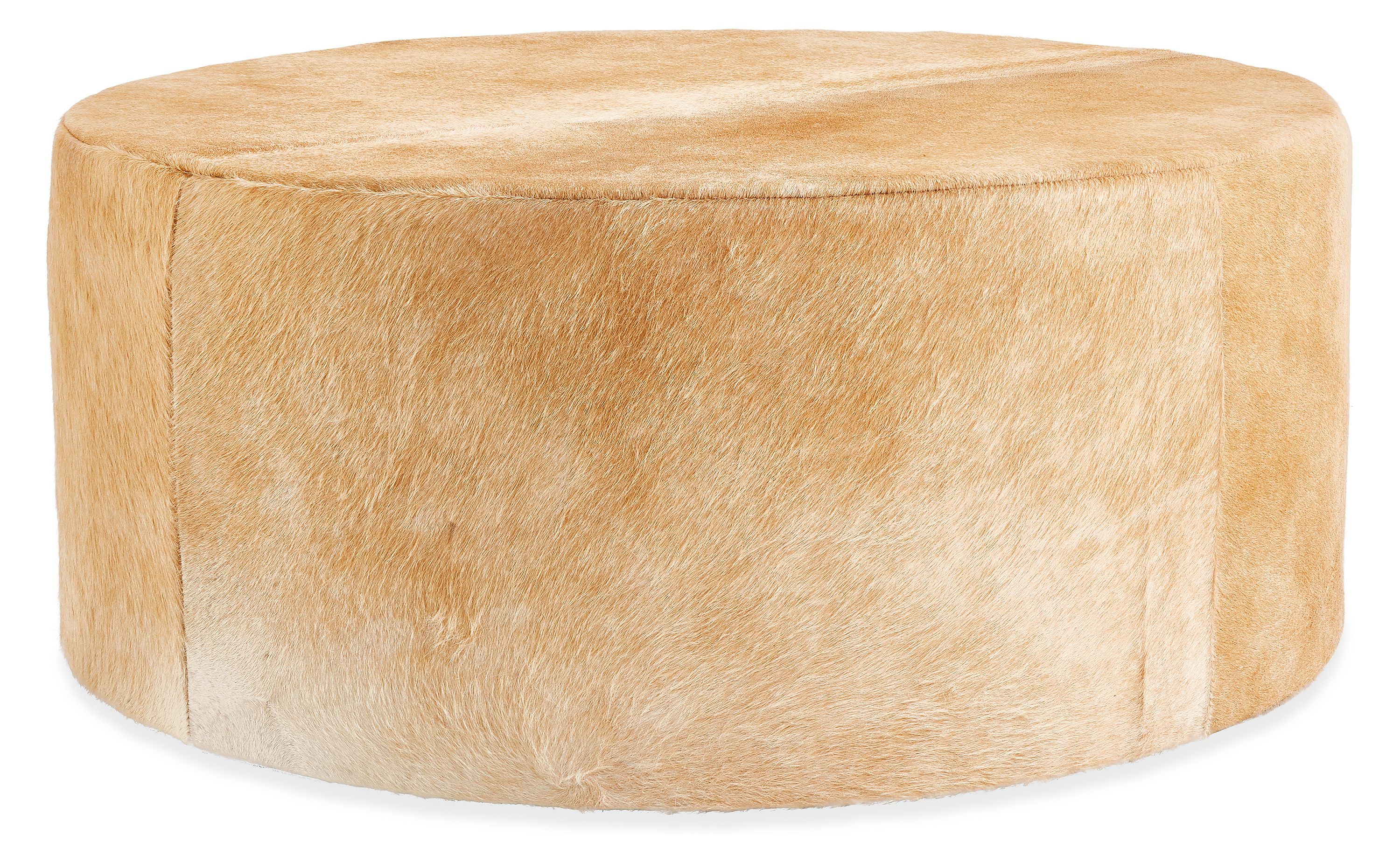 Aero Cowhide Round Ottomans Modern Living Room Furniture