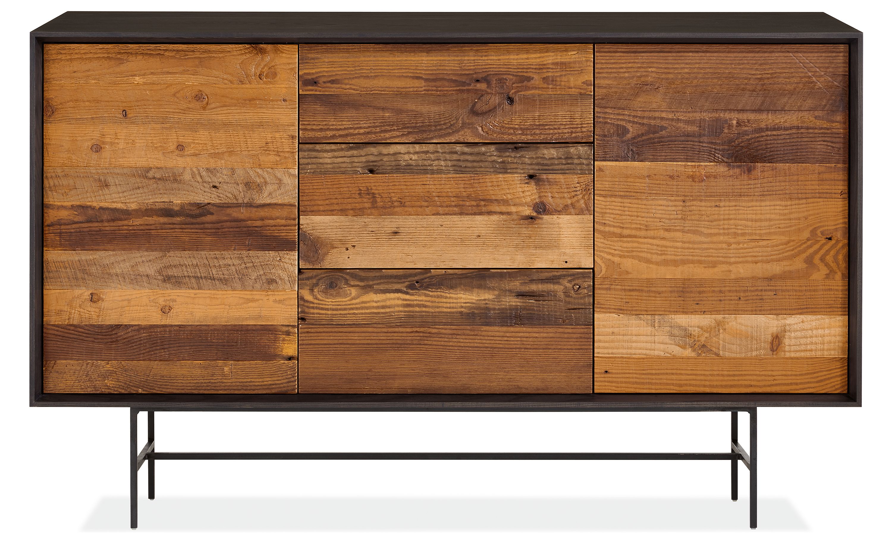 Mckean Storage Cabinets In Reclaimed Wood Modern Living Room