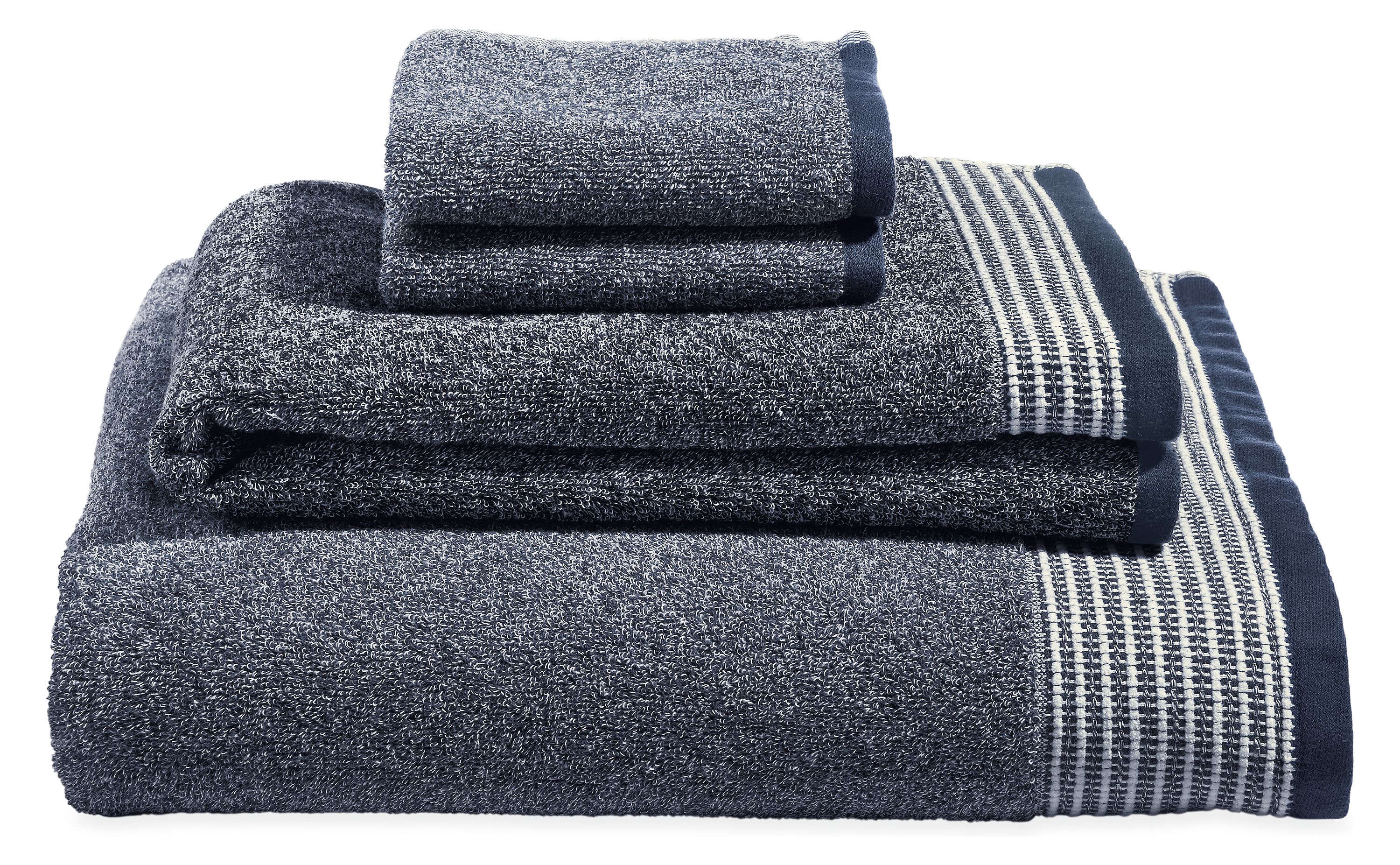 Field Towels In Ink Linear Vanity And Countertop Accessories