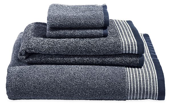 Field Towels In Ink Linear Vanity And Countertop Accessories