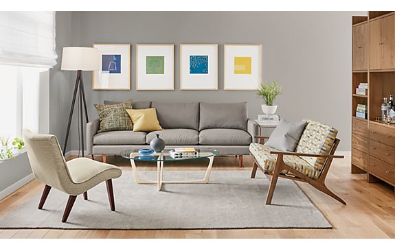 Jasper Sofa with Sanna Sofa & Delia Chair - Modern Living Room ...