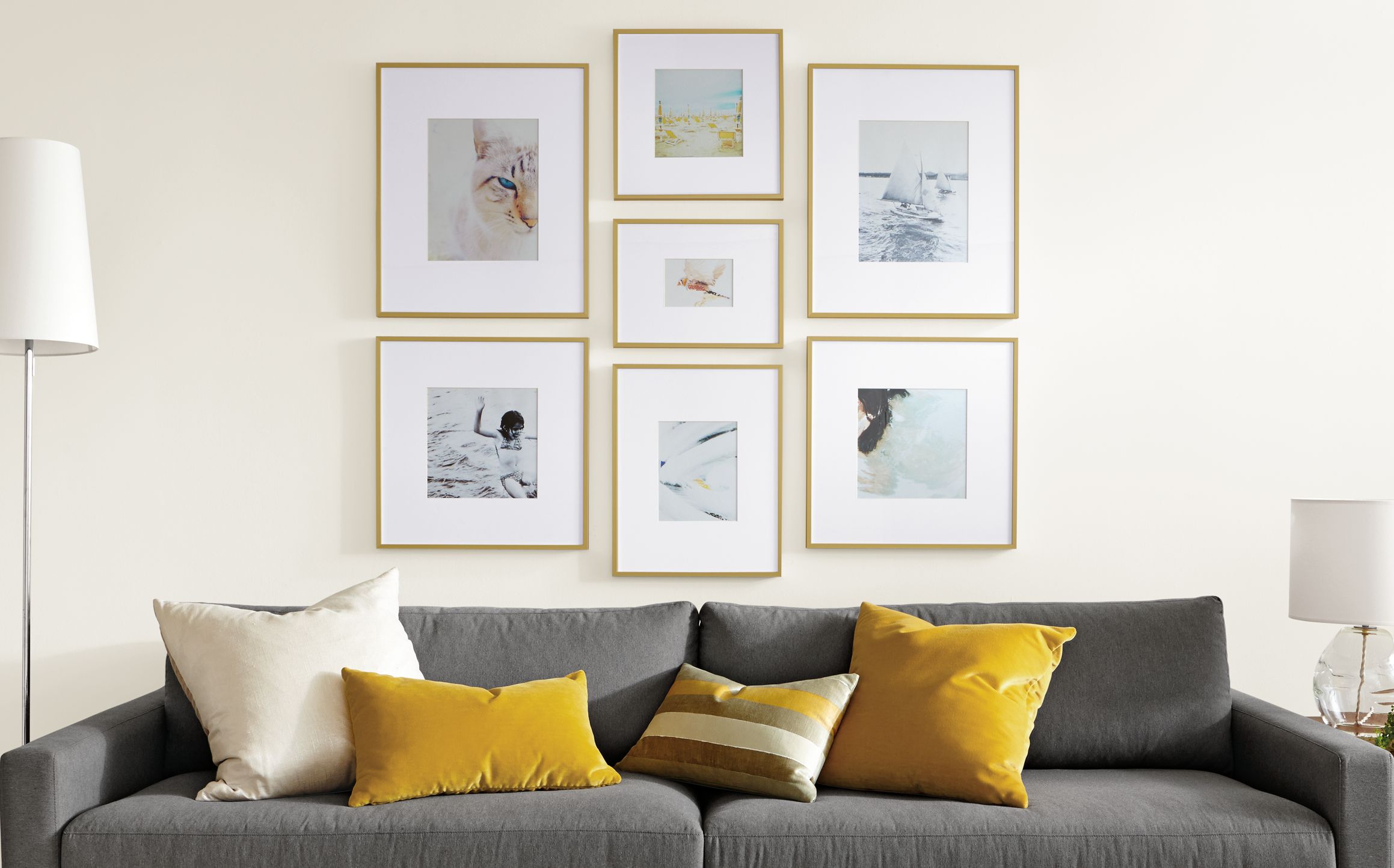 profile modern picture frames in gold - modern picture frames