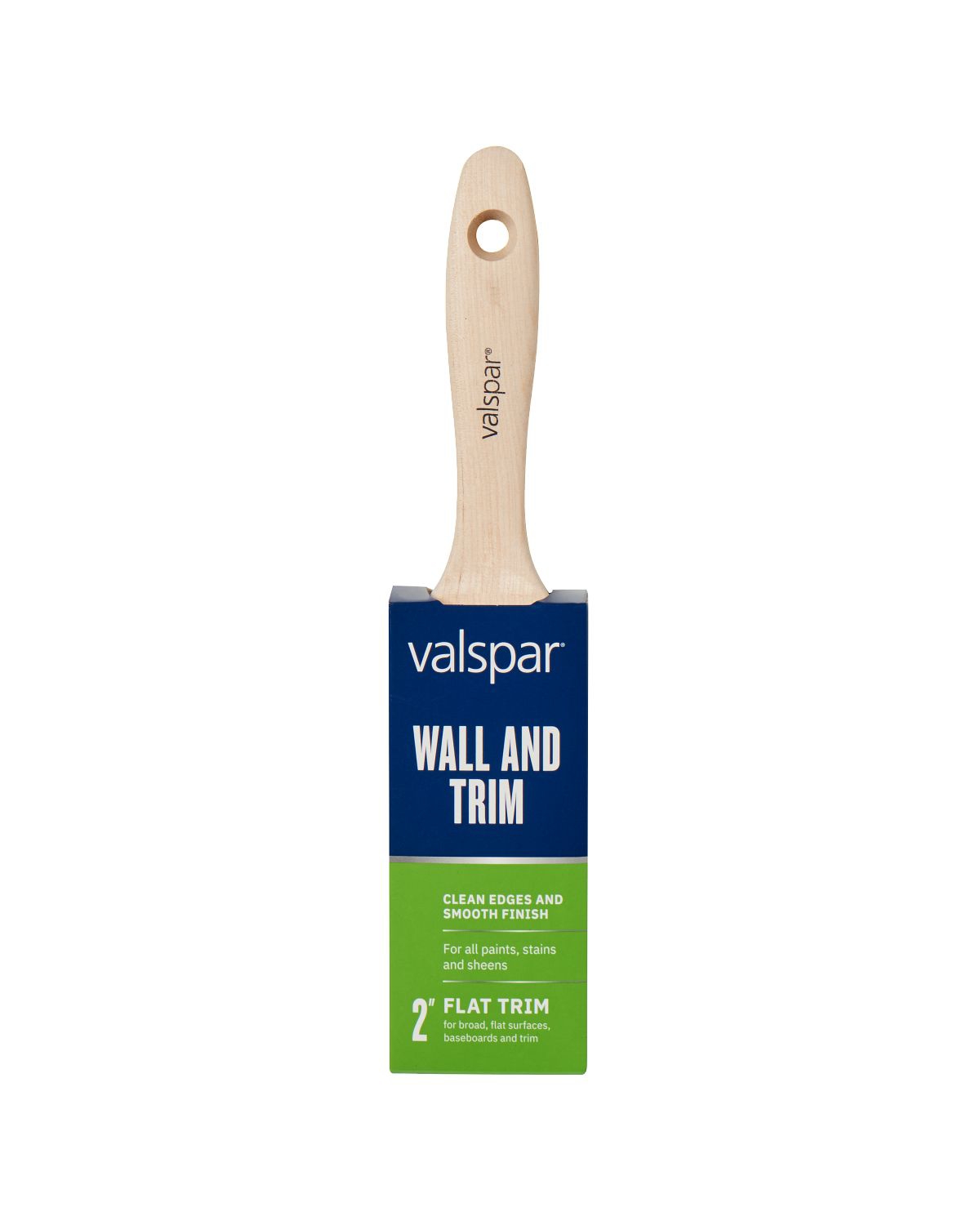 2-inch Flat Paint Brush for Wall and Trim, Front of Brush