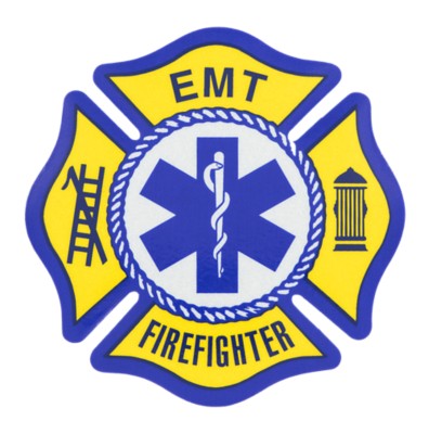Exclusive EMT/Firefighter Reflective Maltese Cross Decal