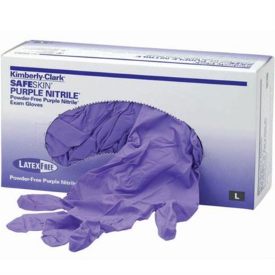 purple exam gloves
