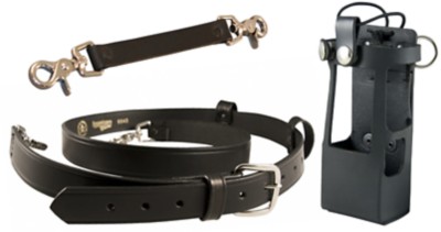 Boston Leather TheFireStore Combo Kit, FDNY Style Leather Radio Strap w