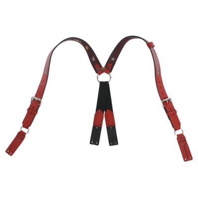 Boston Leather TheFireStore Exclusive Red Leather Fireman’s Suspender
