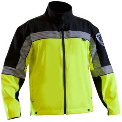 Blauer: Colorblock Softshell Fleece Jacket, Hi-Vis - TheFireStore