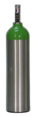 LIFE Corp EMS Aluminum Oxygen Cylinder with Brass Valve