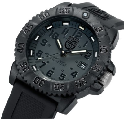 Luminox: Navy Seal Steel Colormark 3150 Series, Black Dial/Black ...