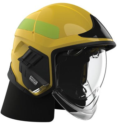 MSA Cairn XF1 Jet Style Firefighter Fire Helmet, Yellow | NFPA ...