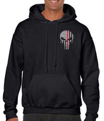 Thin Blue Line USA Hoodie w / Thin Red Line Punisher